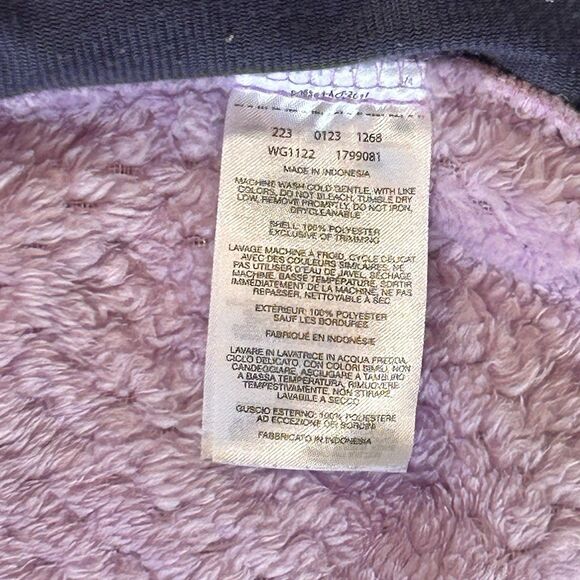 Columbia Fire Side Jacket Girls L Purple/ Lavender Full Zip Fleece Mock Neck - Picture 14 of 15